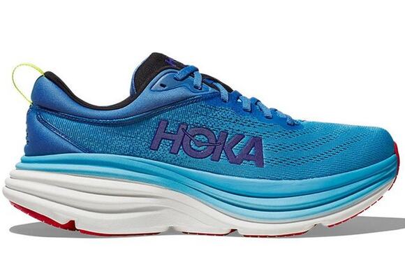 Hoka Mens Bondi 8 Running Sneakers US 12 D Blue Athletic EUC main image 13